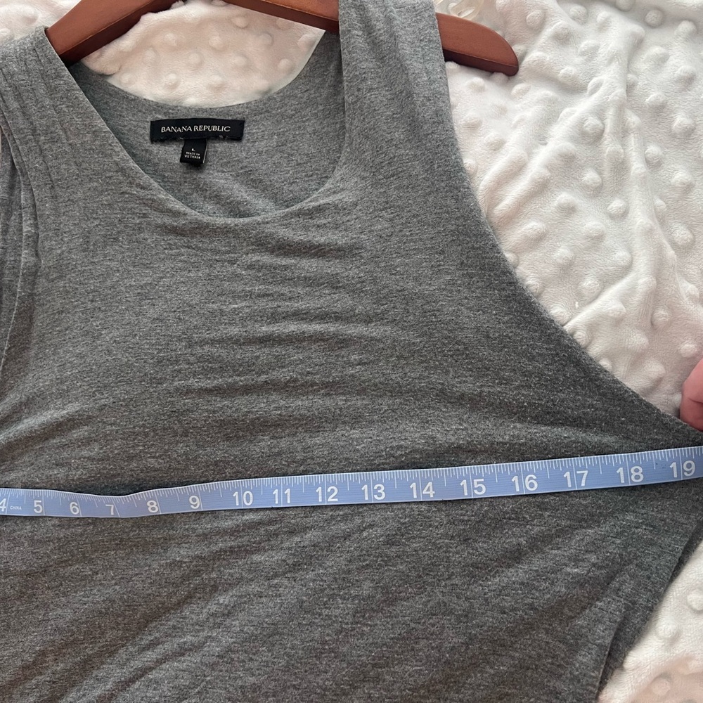 Banana Republic Heather Gray Long Maxi Sleeveless Bodycon Form Fitting Dress L - Picture 11 of 11